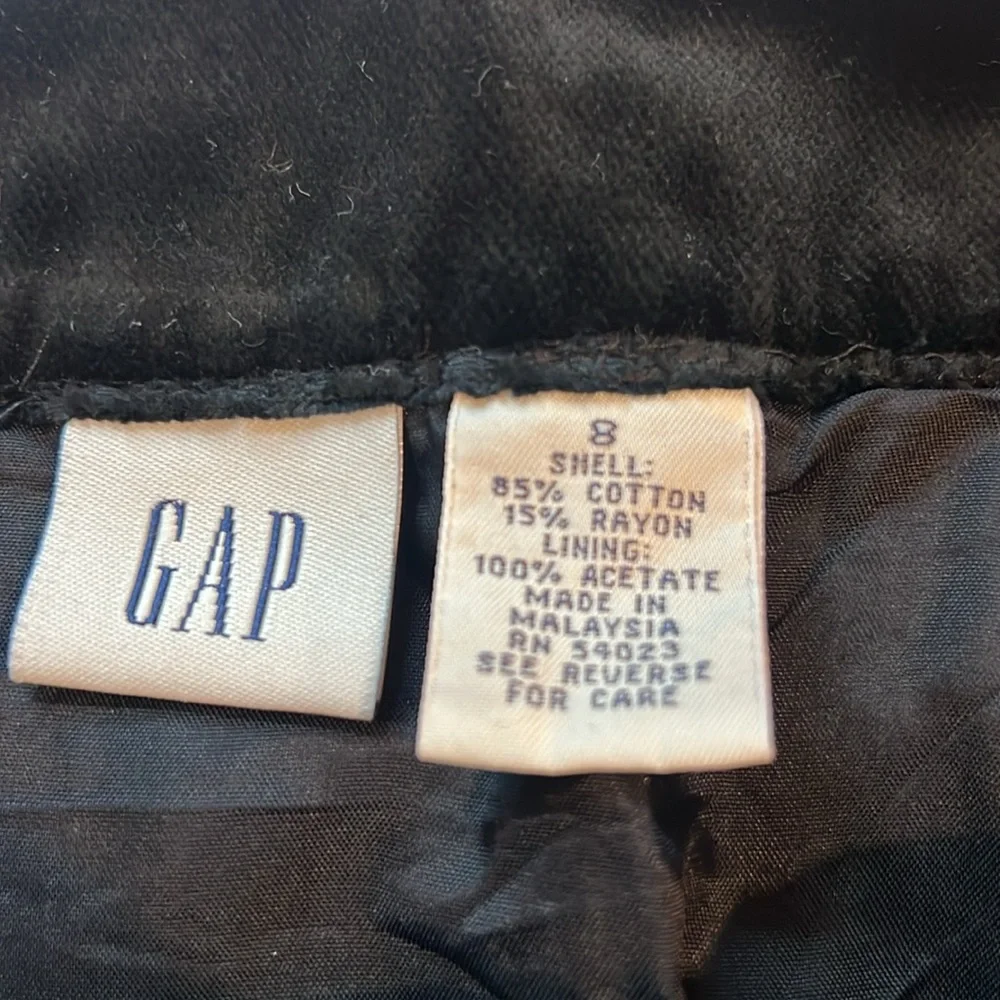 Gap Black Velvet Mine Skirt Size 8 - Picture 4 of 4